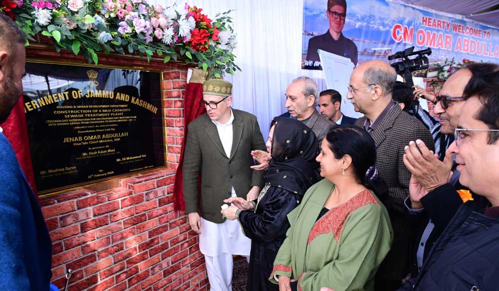 Laid foundation stones by Hon’ble Chief Minister, J&K (Sh. Omar Abdullah) STP at Chuntikul–Gowkadal, Alluchi-Bagh and Doodh Ganga.